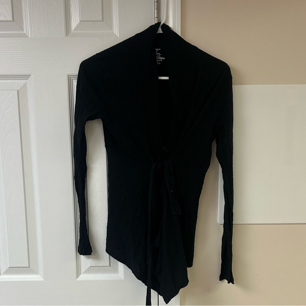 GAP Black Tie Front Lightweight Cardigan